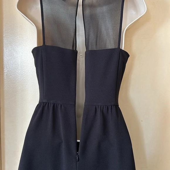 Banana Republic black mini dress with sheer top size 0P - Picture 7 of 9